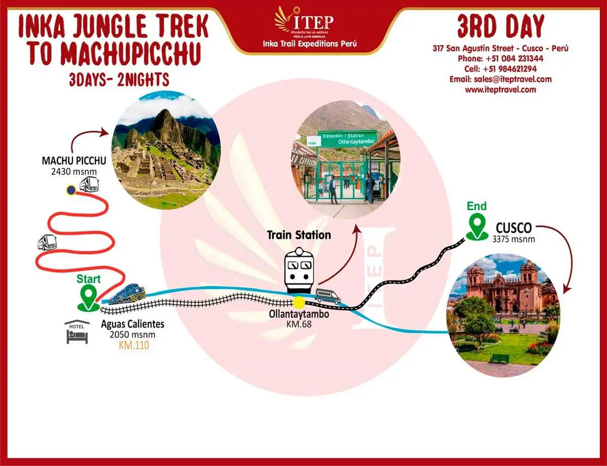 MAPA DE SELVA INKA A MACHU PICCHU 3 DÍAS Y 2 NOCHES