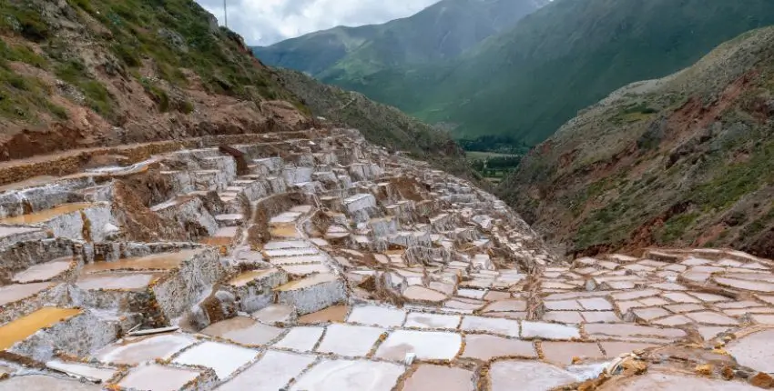 view of the maras salt pools in the sacred valley